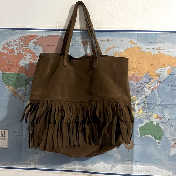 Madewell Handbags - madewell suede tote